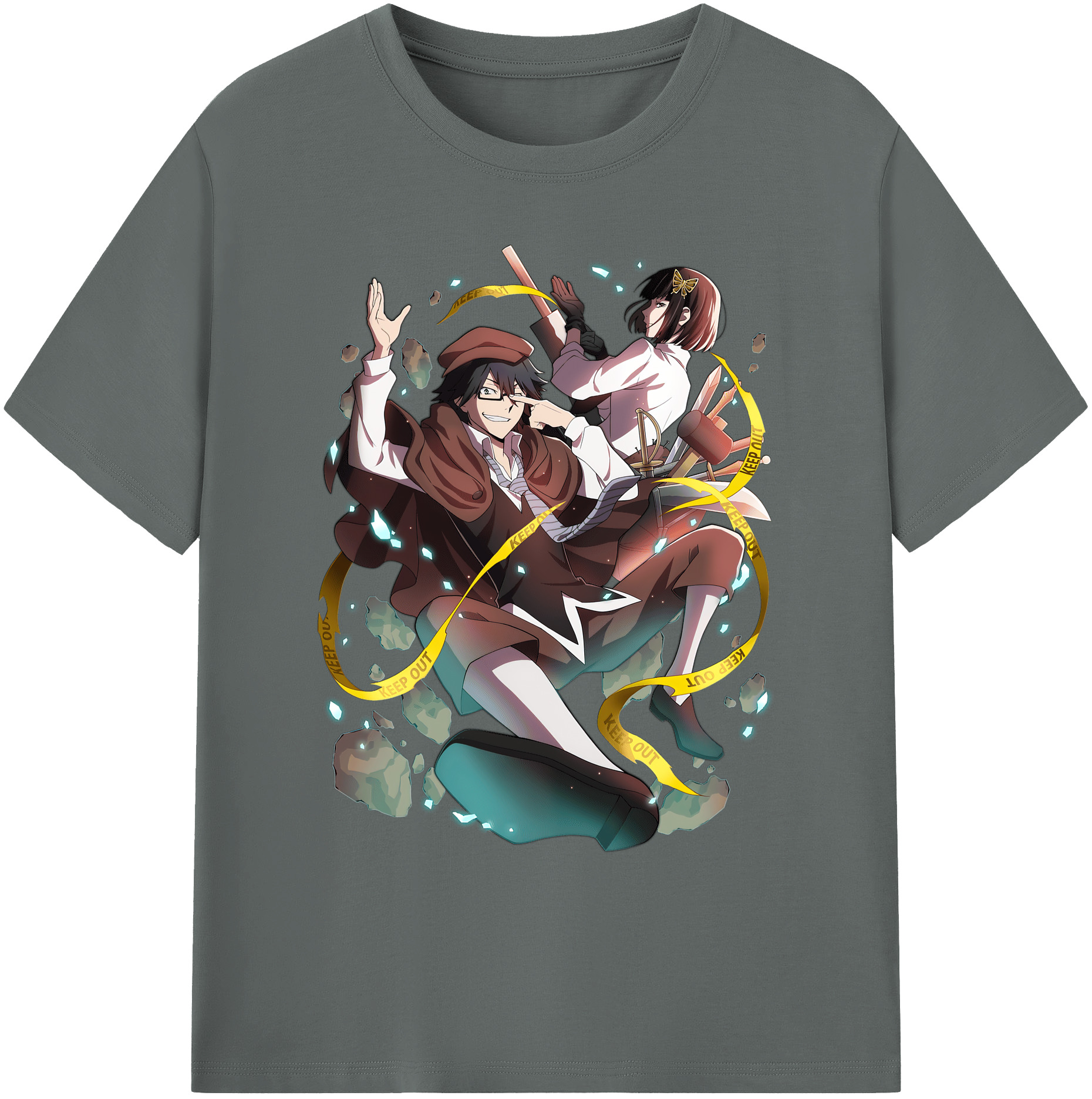 （画像用） 文豪ストレイドッグス Bungo Stray Dogs 綿100％ メンズ半袖Tシャツ｜肌触りやわらか＆通気性